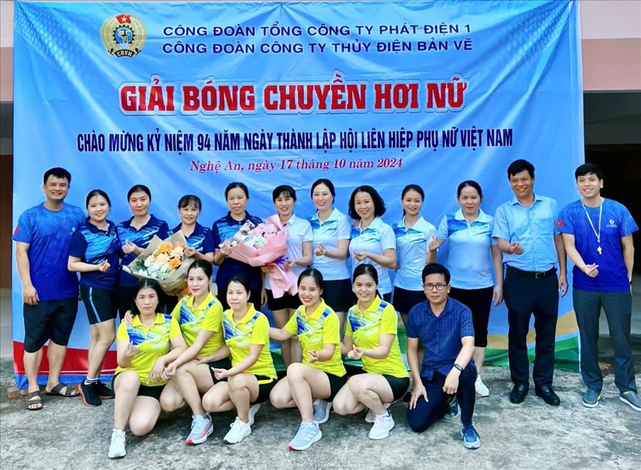 Giải Bóng chuyền hơi Nữ Công ty Thủy điện Bản Vẽ  Chào mừng ngày thành lập Hội liên hiệp Phụ nữ Việt Nam 20/10