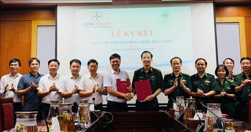 Ký kết quy chế phối hợp giữa Công ty Thủy điện Bản Vẽ và Đồn Biên phòng Nhôn Mai